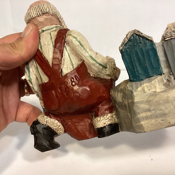 Vintage 80’s  Zimmerman Santa building toys figure, made in Germany - Picture 5 of 9
